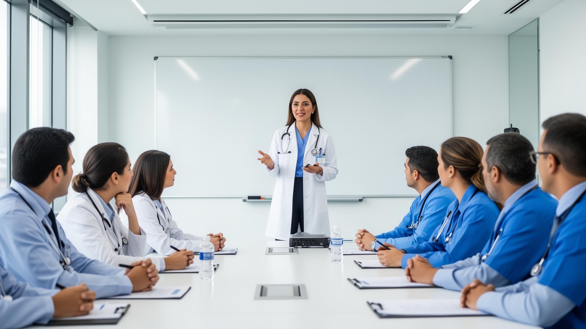 Equipo médico en capacitación