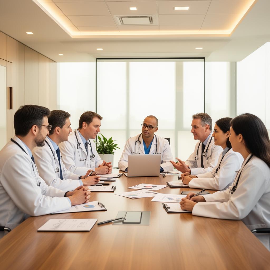 Valores - Equipo médico en reunión